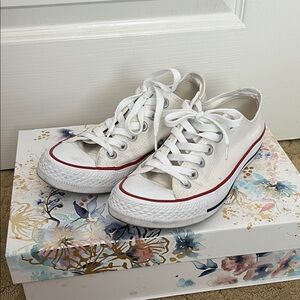 Converse Low-Top Sneakers with Red Accents